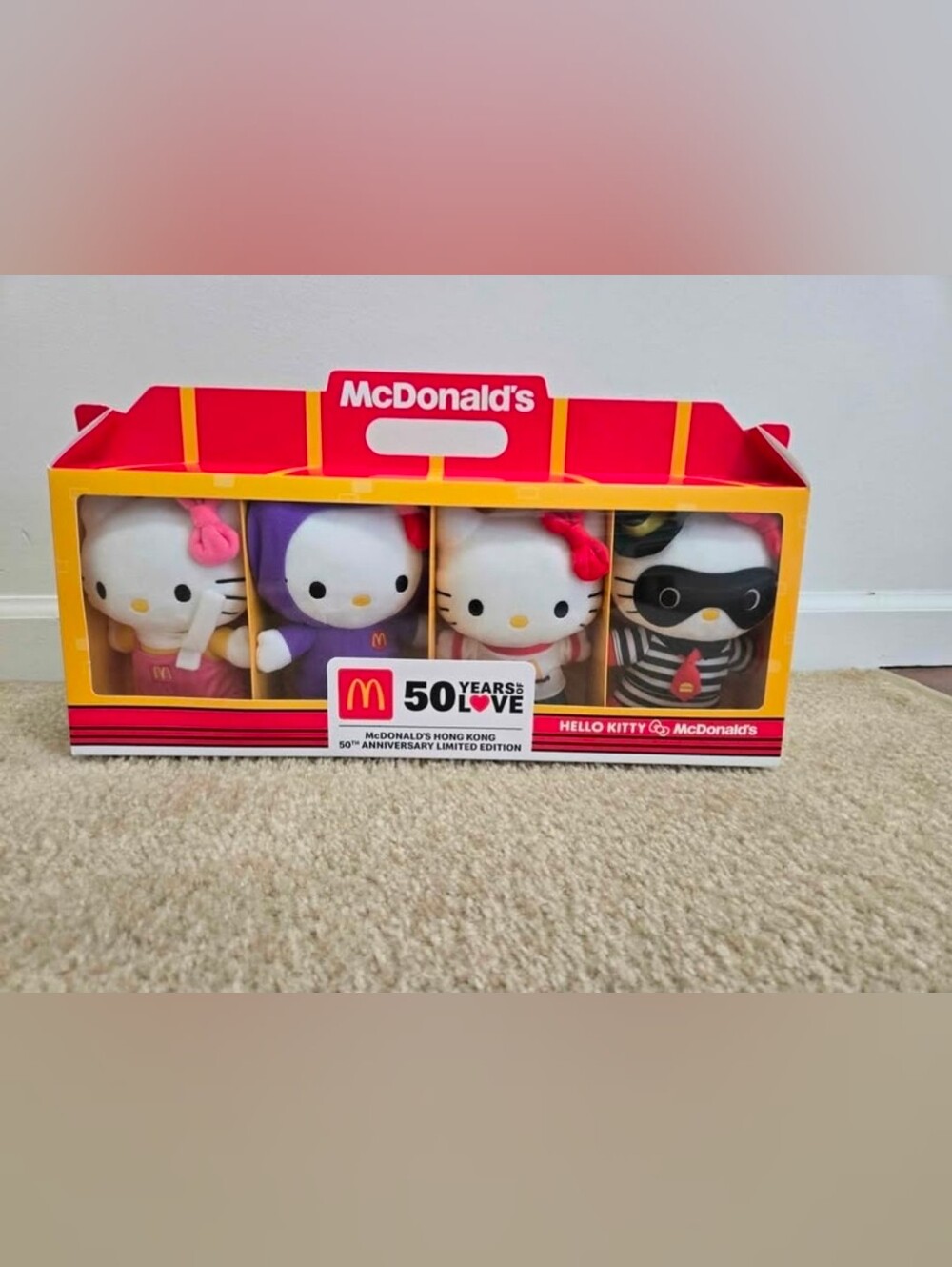 Hello Kitty x McDonald's Plush  Hong Kong Exclusive- Grimace, Hamburglar, Birdi